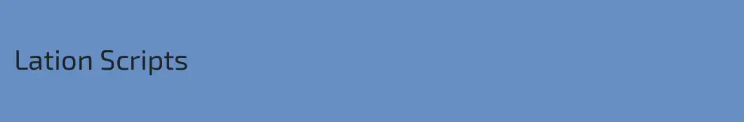 Lation Scripts